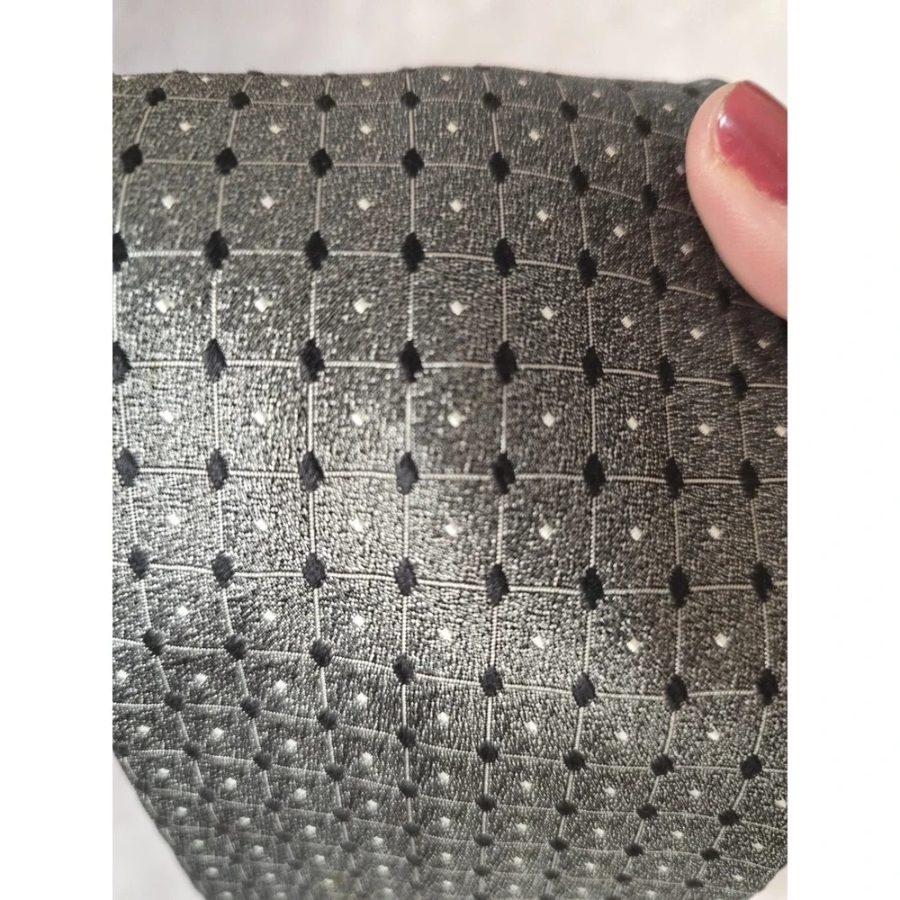 Roberto Villini Mens 100% Silk Necktie Black Silver‎ Handmade Italian Tie Luxury